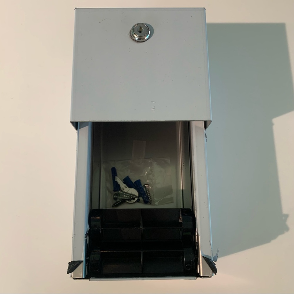 NEW Locking Stainless Steel 2 Roll Toilet Paper Dispenser Commercial grade NWT